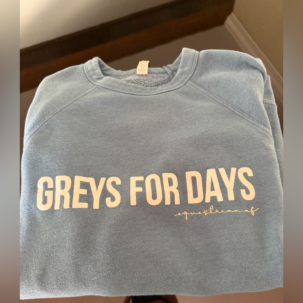 Equestrian Light Blue Sweatshirt
